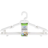 Set of 8 Plastic Hangers 43x22cm Ruth