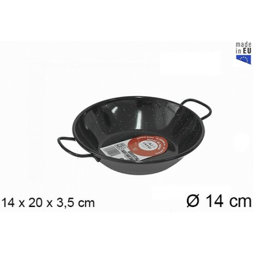 Sartén Esmaltada Honda Con Asas 14 Cm