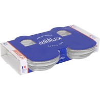 Set of 4 Stackable Bowls 36cc Transparent Lys - Space-saving Kitchenware