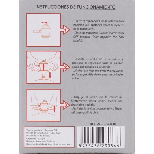 Butane Regulator 30g/cm2 Algon