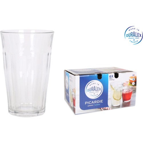 Set of 6 Transparent Glasses 50cl
