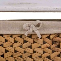 Banqueta De Madera Estilo Almacenamiento Doble