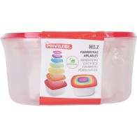 Set of 7 Stackable Food Containers