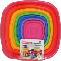 Set of 7 Stackable Food Containers