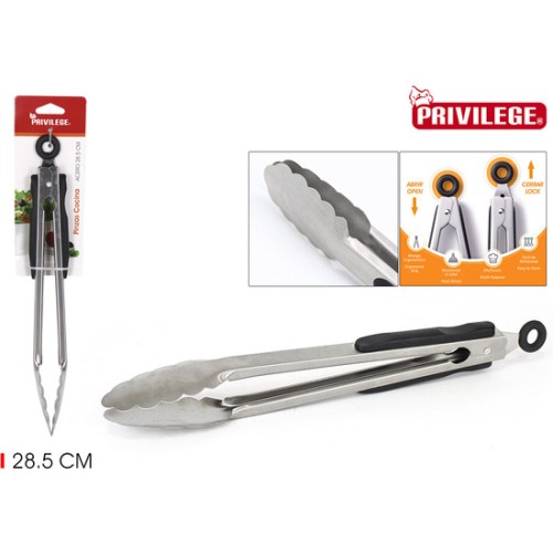 Stainless Steel Kitchen Tongs 28.5cm Privilege