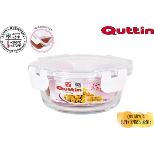 Round Lunch Box with Acrylic Lid 14cm Quttin