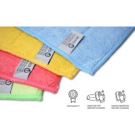 Pack of 2 Microfiber Cloths with Sponge for Cleaning