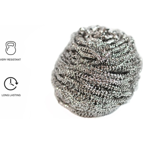 Estropajo Acero Inox 40g para Limpieza Intensiva