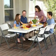 Adjustable Folding Rectangular Table Lifetime