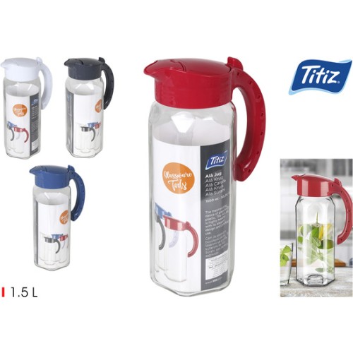 Titiz 1.5L Glass Jug for Stylish Serving