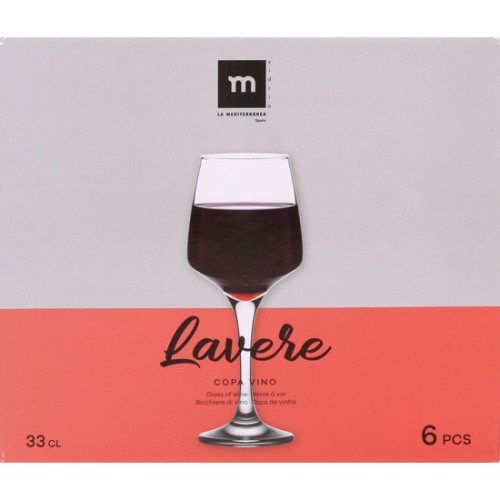 Set 6 Copas Vino 330cc Lavere Md - Perfecto para Amantes del Vino