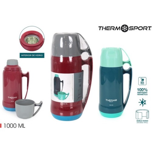 Termo Plast. C/taza 1l. Thermosport