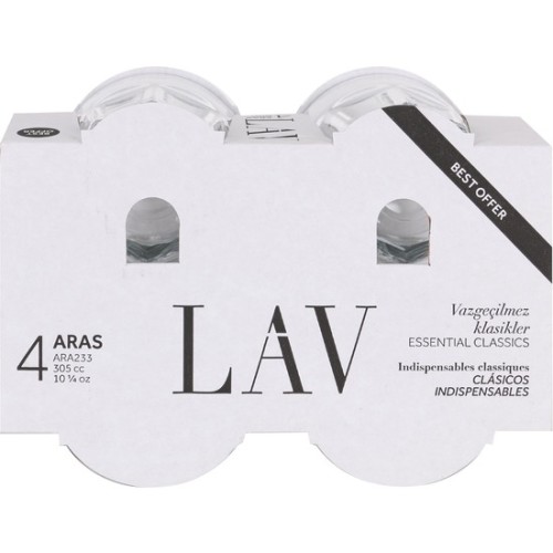 Set of 4 Water Glasses 305cc Aras