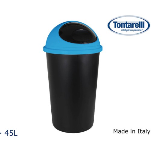 Cubo Basura Con Tapa 45l Big Hoop Azul