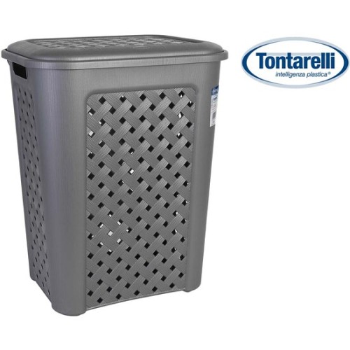 Arianna Graphite Laundry Basket 50L