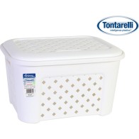 Cesta de Ropa con Tapa 23,6L Arianna Blanco