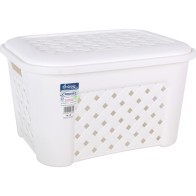 Cesta de Ropa con Tapa 23,6L Arianna Blanco