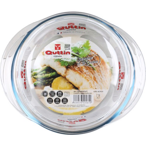 Glass Casserole 1.6+0.5L with Lid