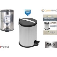 9L Metal Trash Can with Foot Pedal