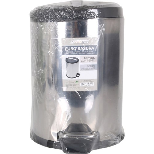 9L Metal Trash Can with Foot Pedal