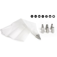 Pastry Bag with 7 Nozzles Stainless Steel Wooow