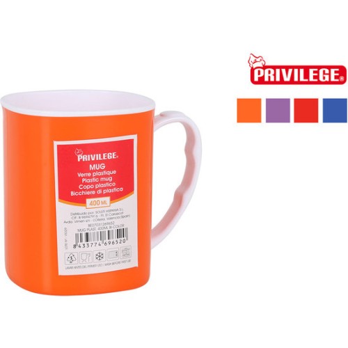 Taza Plástica Bicolor Privilege 350ml