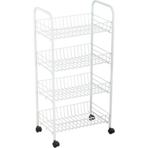 White 4-Tier Metal Vegetable Rack Confortime