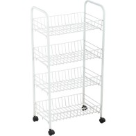 White 4-Tier Metal Vegetable Rack Confortime