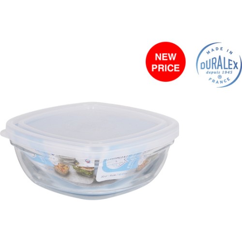 Fiambrera Transparente 11cm Cuadrada c/Tapa Freshbox
