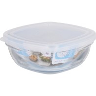 Fiambrera Transparente 11cm Cuadrada c/Tapa Freshbox