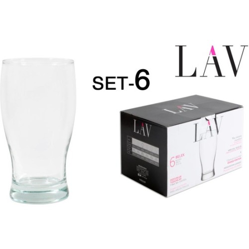 Set of 6 Beer Glasses for Enjoying Brews