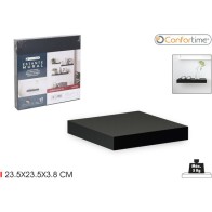 Black Wooden Wall Shelf Confortime