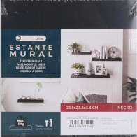 Black Wooden Wall Shelf Confortime