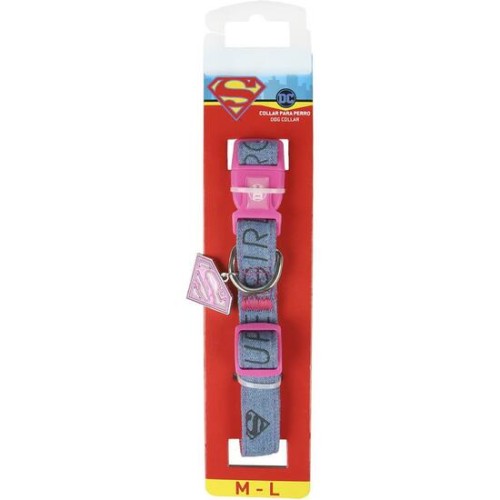 Superman Pink Dog Collar S/M
