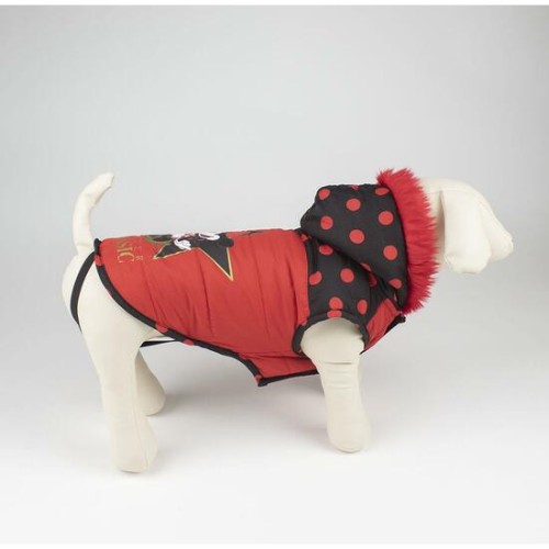 Abrigo Acolchado Para Perro XXS Minnie Rojo