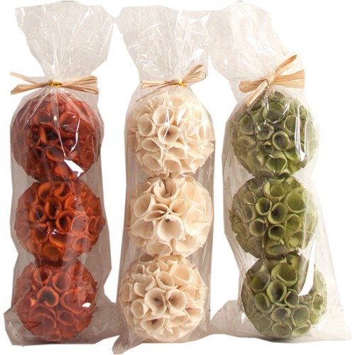 Decorative Balls 3 pcs 4 Assorted Colors