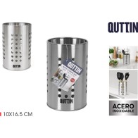 Bote Utensilios Inox 10x16.5cm Quttin