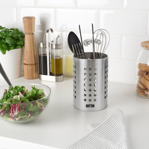 Stainless Steel Utensil Holder 10x16.5cm Quttin