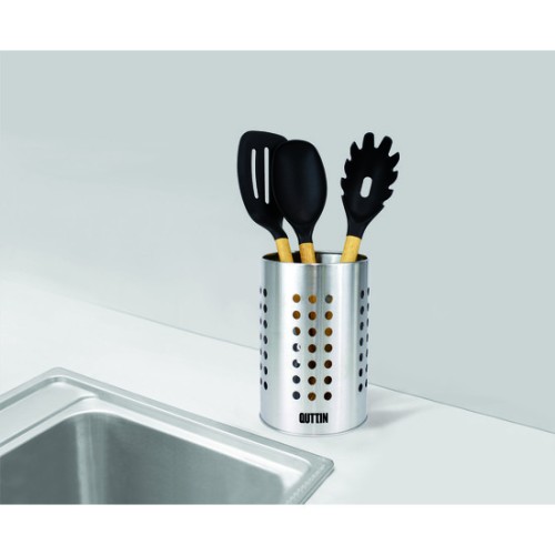 Bote Utensilios Inox 10x16.5cm Quttin