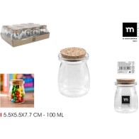Glass Jar with Cork Stopper 100ml