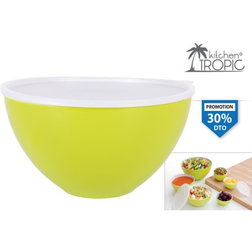 Large Melamine Salad Bowl with Lid 23.6cm Lima KT