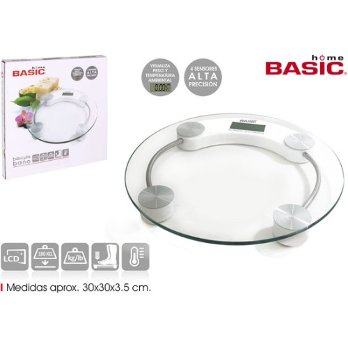 Báscula Baño Digital 150kg Red Basic Home para Monitoreo de Peso