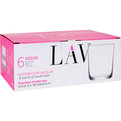 Set of 6 Glasses 360cc Assos