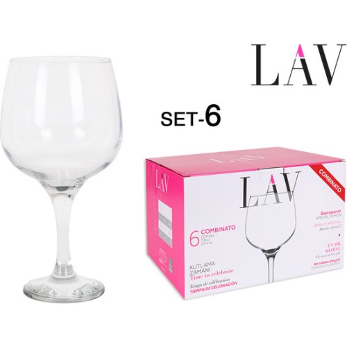 Set of 6 Combined Glasses 730cc