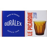 Set of 6 25cl Amber Glasses Picardie