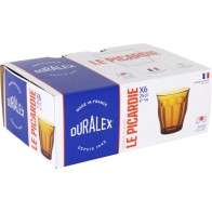 Set of 6 25cl Amber Glasses Picardie