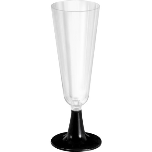 Set of 50 Black Stem Champagne Cups 150cc Algon
