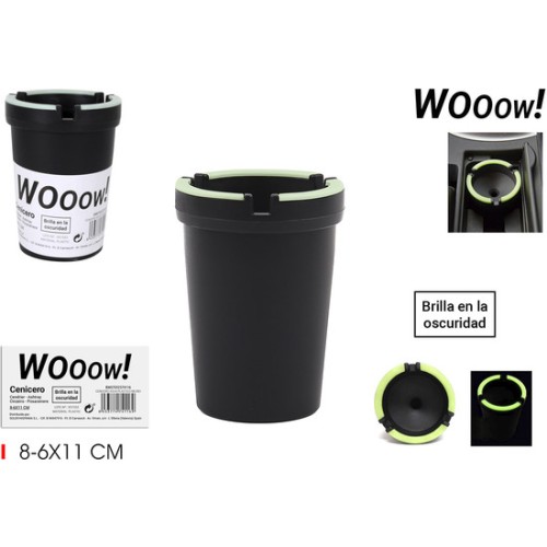 Black Plastic Water Ashtray Wooow