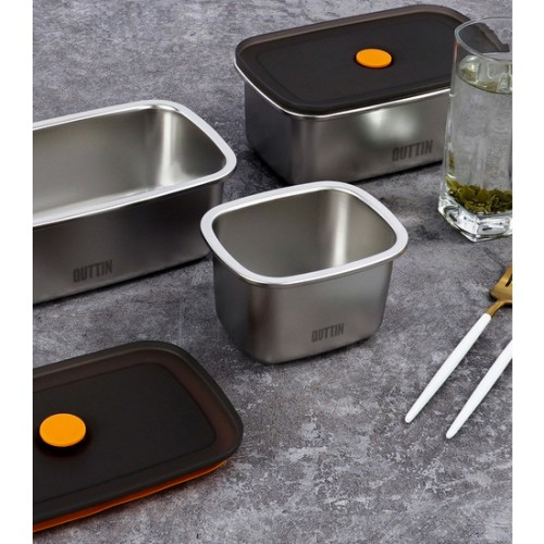 Fiambrera Hermética Rectangular 1000ml Quttin