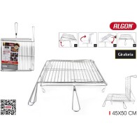 Chrome Rotating BBQ Grill 45x50 Algon
